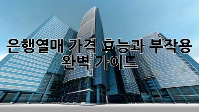 은행열매 가격, 효능과 부작용 완벽 가이드